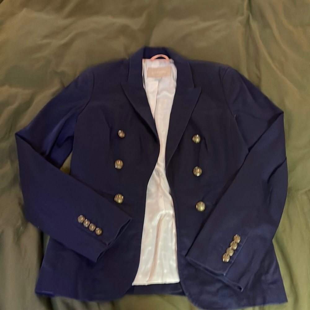 Banana Republic Blazer, Navy Blue with Brass/Gold Buttons